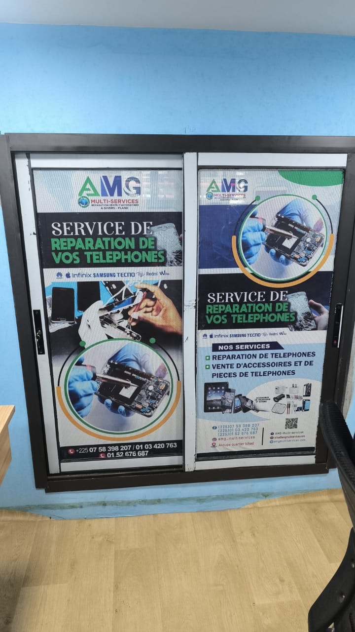 Intérieur de la boutique AMG Multi-Services
